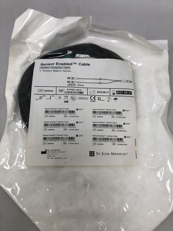 A-FASE-CBL4 - ST JUDE MEDICAL - Ablation Connecting Cable, 2.5m length, (EA) - ( Expiry Date: 2022-07-31 )