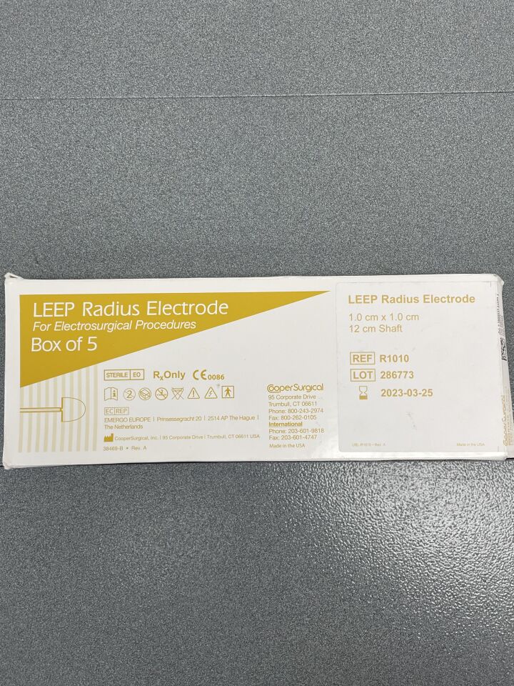 R1010 - COOPER SURGICAL - Cooper Surgical LEEP Medium Radius Loop Electrode 1.0cm x 1.0cm, (BX/5) - ( Expiry Date: 2023-03-25 )