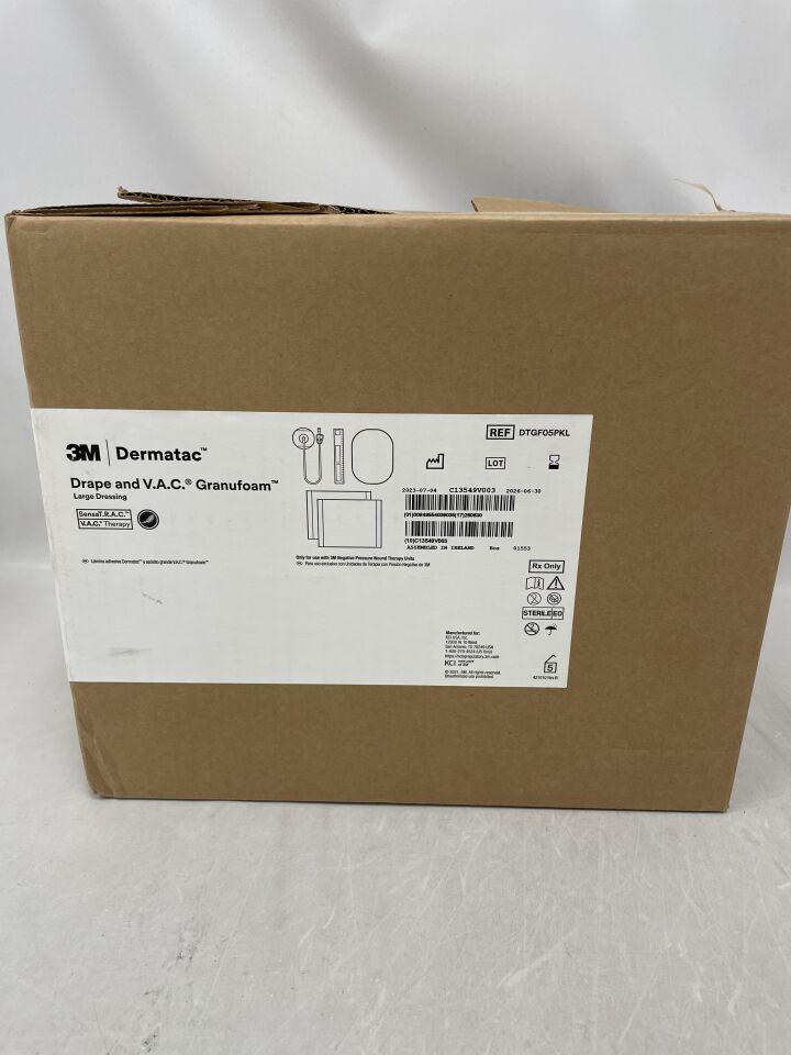 DTGF05PKL - KCI - VAC Dermatac Drape & VAC Graunfoam Dressing, Large , ( ) - ( Expiry Date : )
