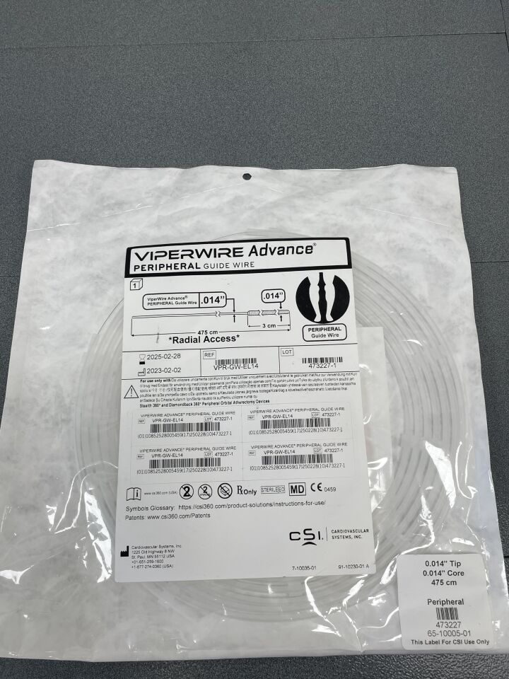 VPR-GW-EL14 - CSI - Peripheral Guidewire, 0.014 in. dia. x 475 cm Length, (EA) - ( Expiry Date: 2025-02-28 )