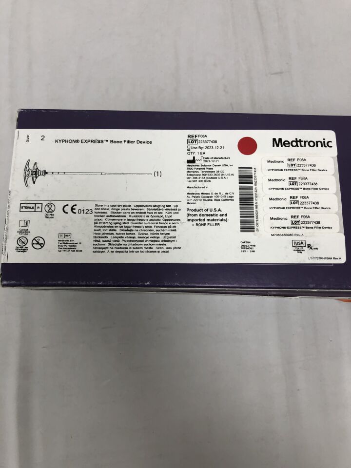 F06A - MEDTRONIC - Kyphon Express Bone Filler Device, Size 2, (BX/1) - ( Expiry Date: 2024-12-08 )