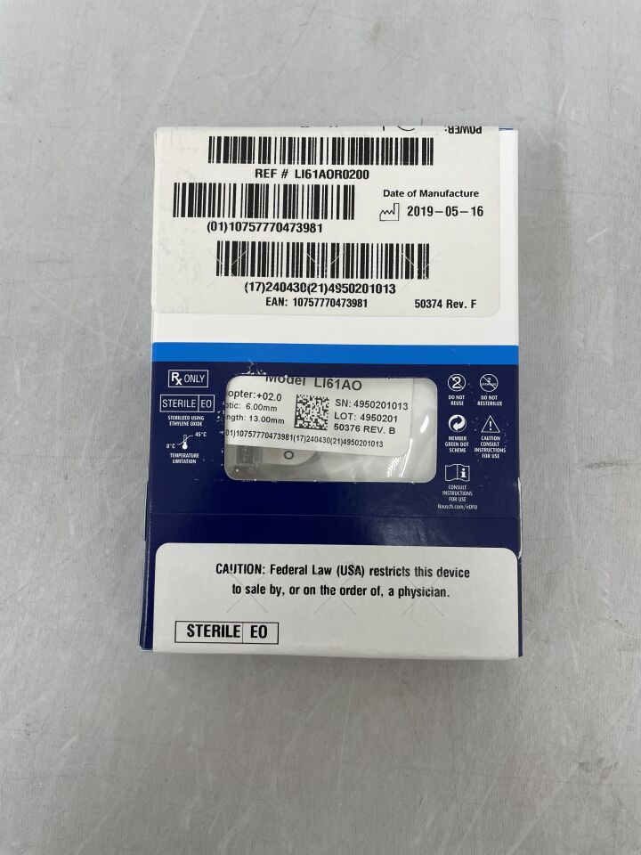LI61AOR0200 - BAUSCH & LOMB - SofPort IOL Advanced Optics Aspheric Lens, +2.0D, ()