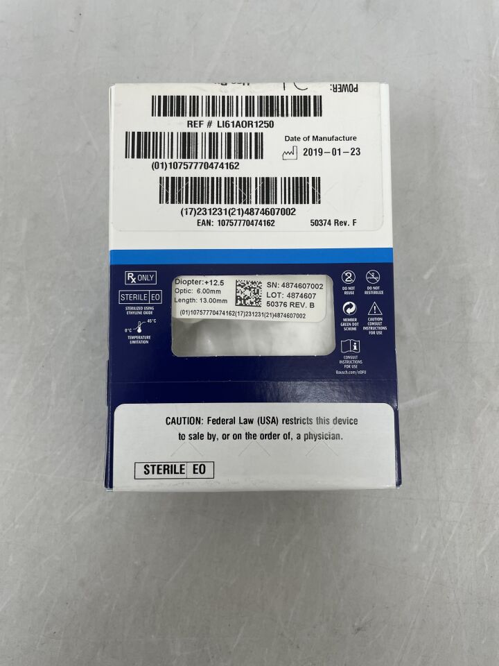 LI61AOR1250 - BAUSCH & LOMB - SofPort IOL Advanced Optics Aspheric Lens, +12.5D, ()