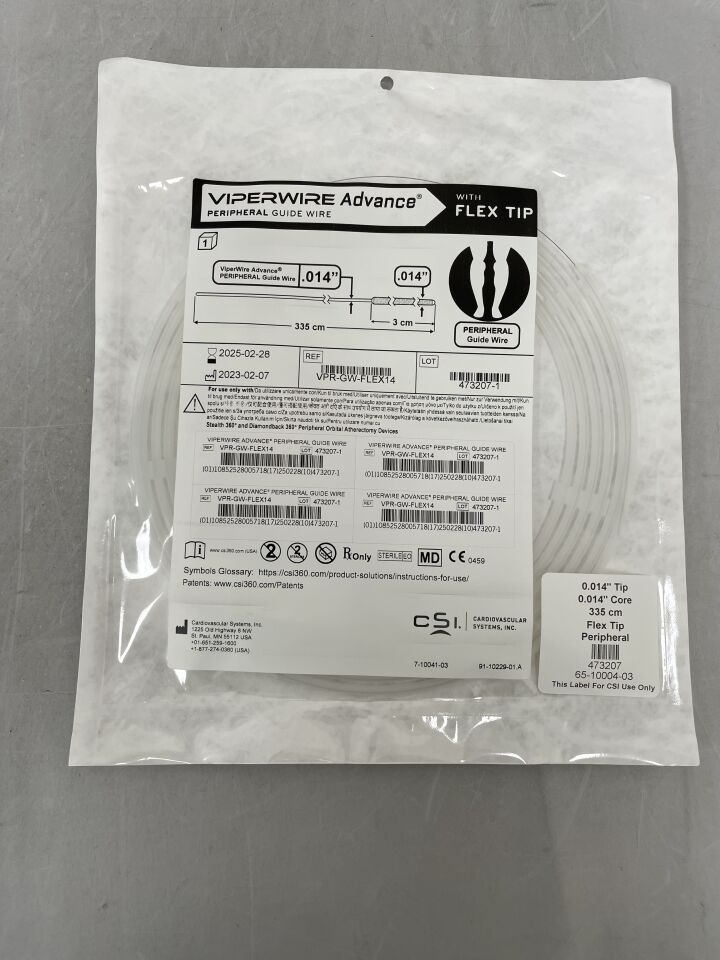 VPR-GW-FLEX14 - CSI - ViperWire Advance Guidewire 0.014" x 335cm, Flex Tip, () - ( Expiry Date: )