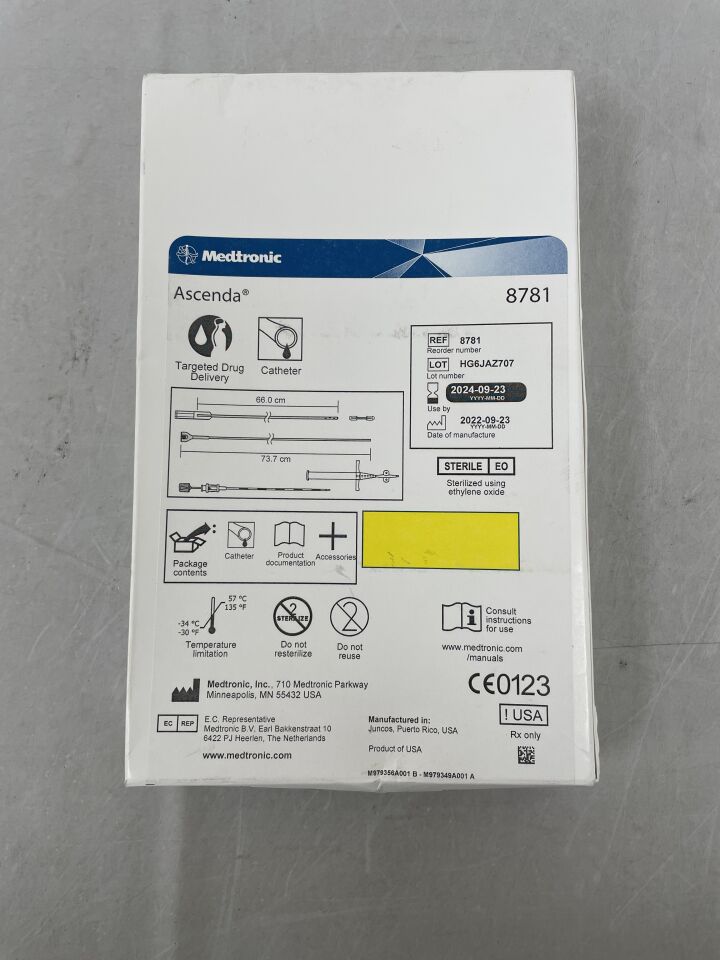 8781 - MEDTRONIC - Ascenda Intrathecal Catheter, 66cm length, Spinal Segment, () - ( Expiry Date: )