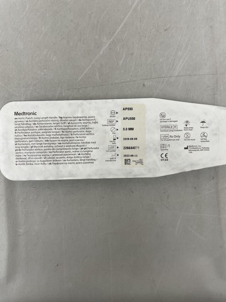 APU550 - MEDTRONIC - Aortic Punch, Long Handle 5.0mm, () - ( Expiry Date: )
