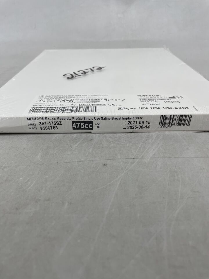 351-475SZ - MENTOR - Round Moderate Profile Saline Breast Implant Sizer, 475cc, () - ( Expiry Date: )