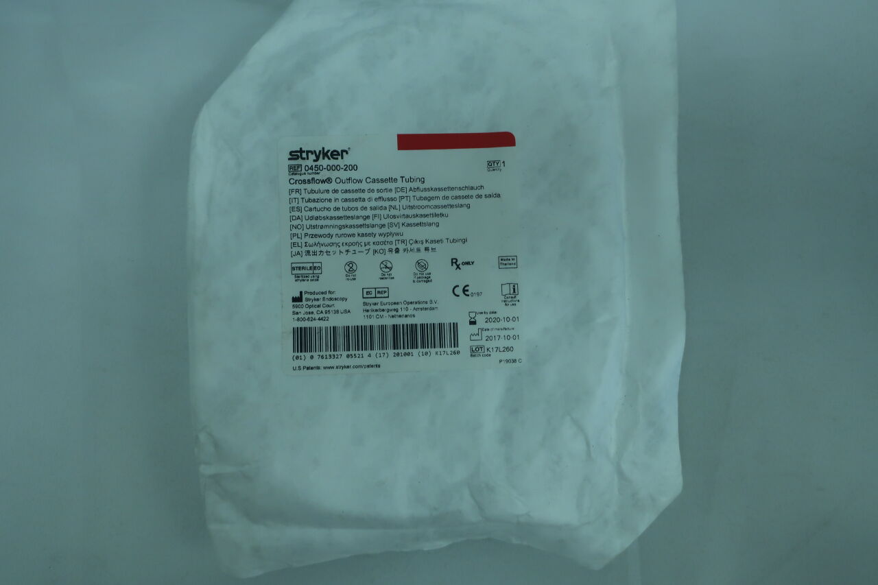 0450-000-200 - STRYKER - CrossFlow Outflow Cassette Tubing, () - ( Expiry Date: )