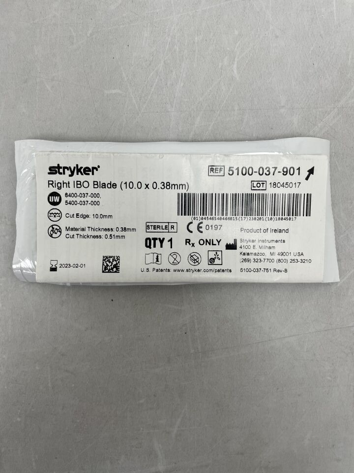 5100-037-901 - STRYKER - Right IBO Blade, () - ( Expiry Date: )
