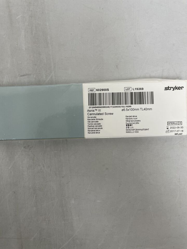 602900S - STRYKER - Asnis III Cannulated Screw, 6.5 x 100mm, () - ( Expiry Date: )