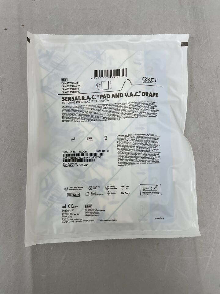 M8275067/5 M8275068/5 - KCI - SensaT.R.A.C. Pad and V.A.C. Drape , ( ) - ( Expiry Date : )