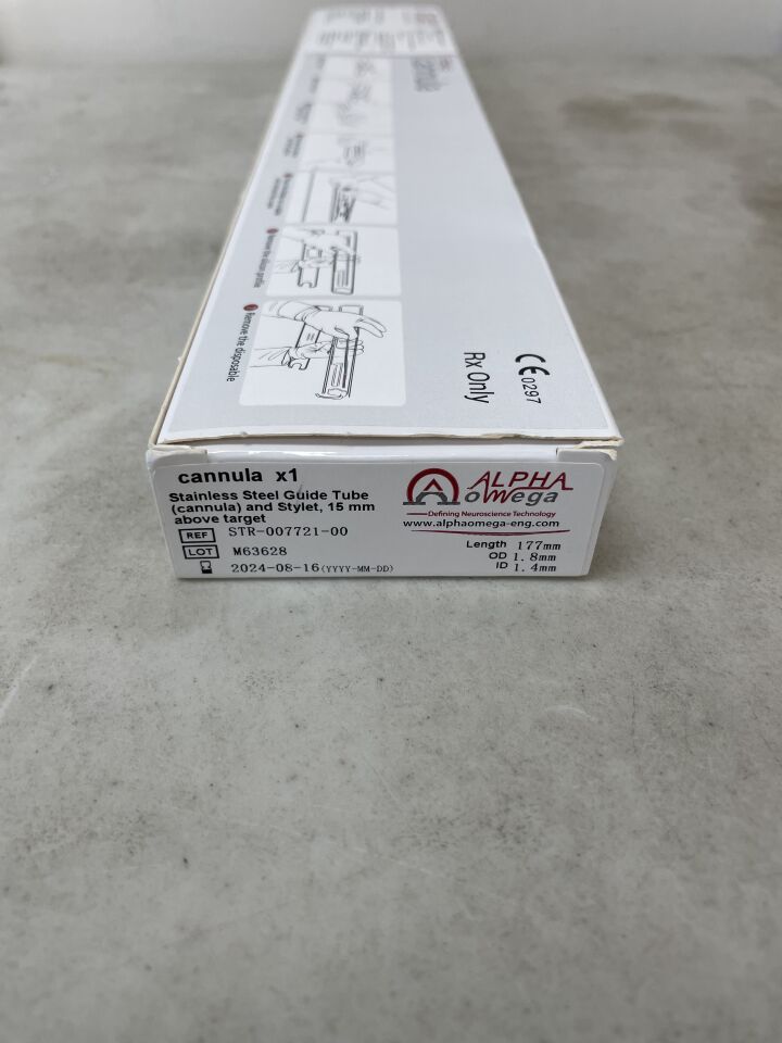 STR-007721-00 - ALPHA OMEGA - Stainless Steel Cannula and Stylet, 15mm Above Target, () - ( Expiry Date: )