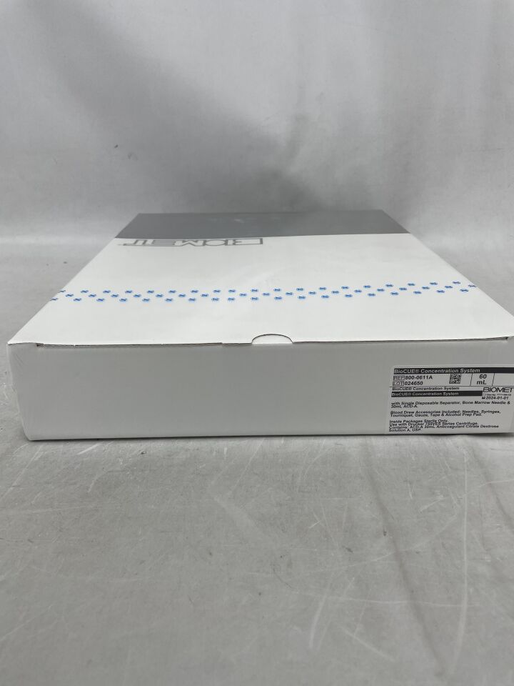 800-0611A - BIOMET - Biocue Platelet Concentration Kit w/ Single Disposable Separator, 30mL, () - ( Expiry Date: )
