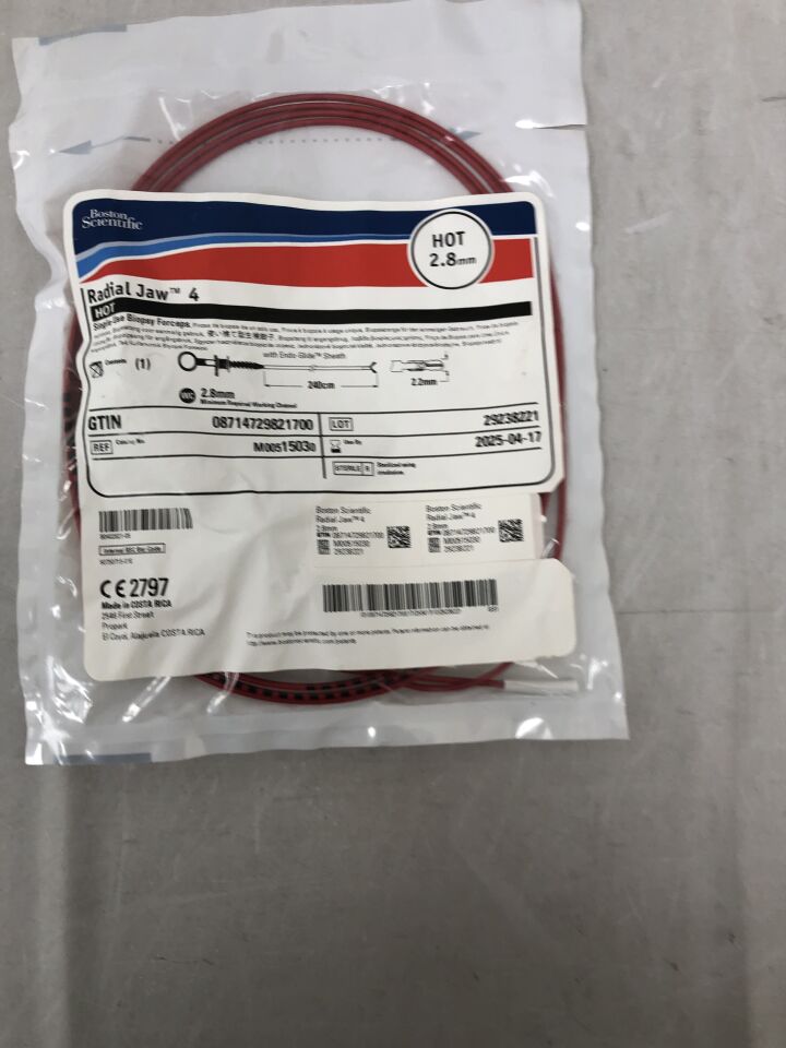1503 - BOSTON SCIENTIFIC - Radial Jaw 4 Single-Use Biopsy Forceps - HOT - 2.8mm x 240cm, () - ( Expiry Date: )