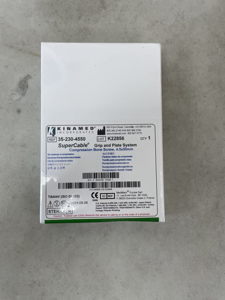 35-230-4550 - KINAMED - SuperCable Grip and Plate System, Compression Bone Screw, 4.5x50mm, () - ( Expiry Date: )