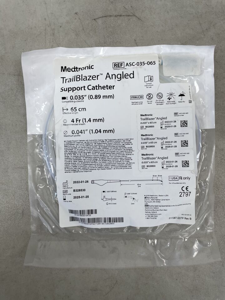 ASC-035-065 - MEDTRONIC - Trailblazer Angled Support Catheter 0.035" x 65cm, () - ( Expiry Date: )