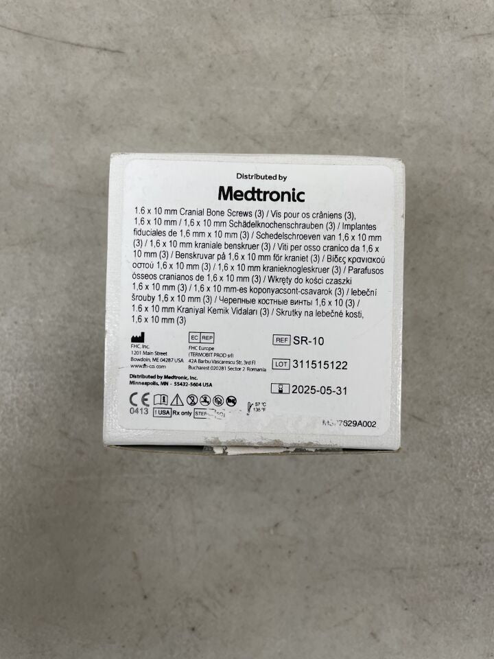 SR-10 - MEDTRONIC - Cranial Bone Screw, 1.6 x 10mm, () - ( Expiry Date: )