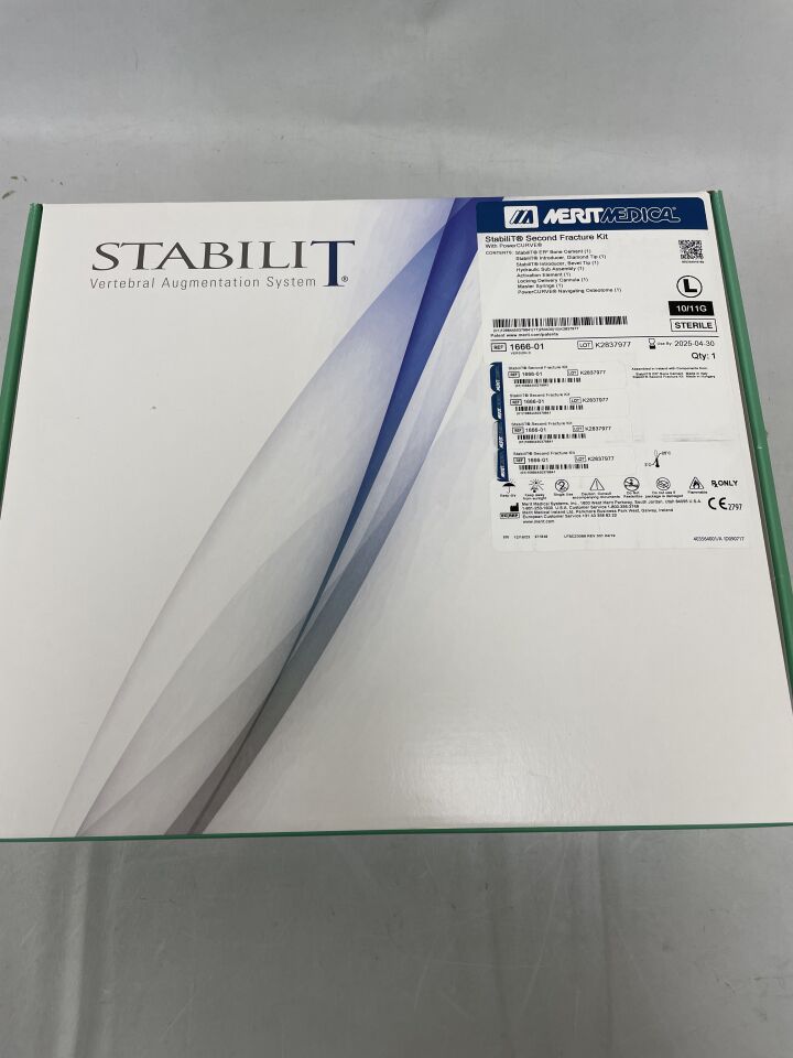 1666-01 - MERIT MEDICAL - StabiliT Second Fracture Kit w/PowerCURVE, Long, 10G, () - ( Expiry Date: )
