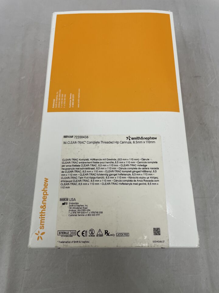 72200436 - SMITH & NEPHEW - Clear-Trac Complete Threaded Hip Cannula 8.5mm x 110mm, () - ( Expiry Date: )