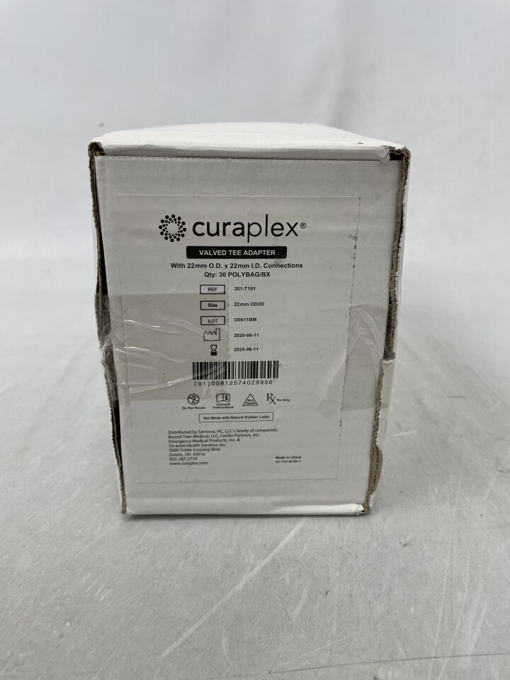 301-T101 - TRIANIM HEALTH - Curaplex Valved Tee Adapter, 22 x 22mm, () - ( Expiry Date: )