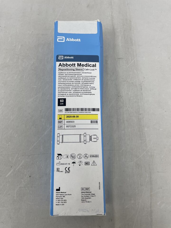 406503 - ABBOTT - SJM Luer Lock Repositioning Sleeve w/Proximal & Distal Cath-Lock Adapter 9F or Smaller x 60cm, ()