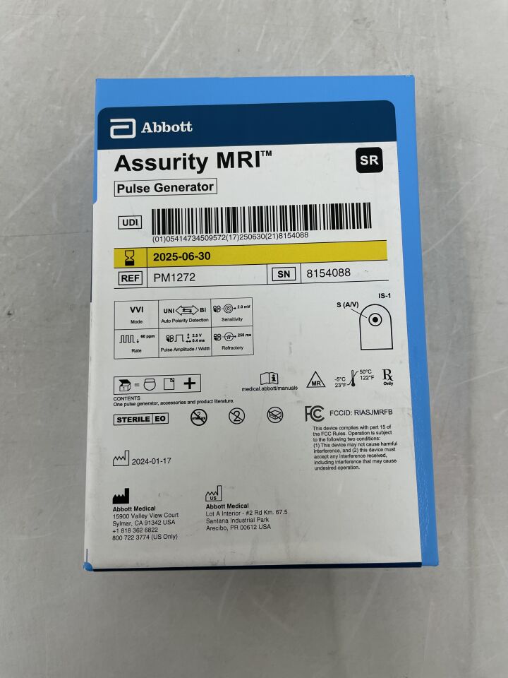 PM1272 - ABBOTT - Assurity MRI Pulse Generator SR, () - ( Expiry Date: )