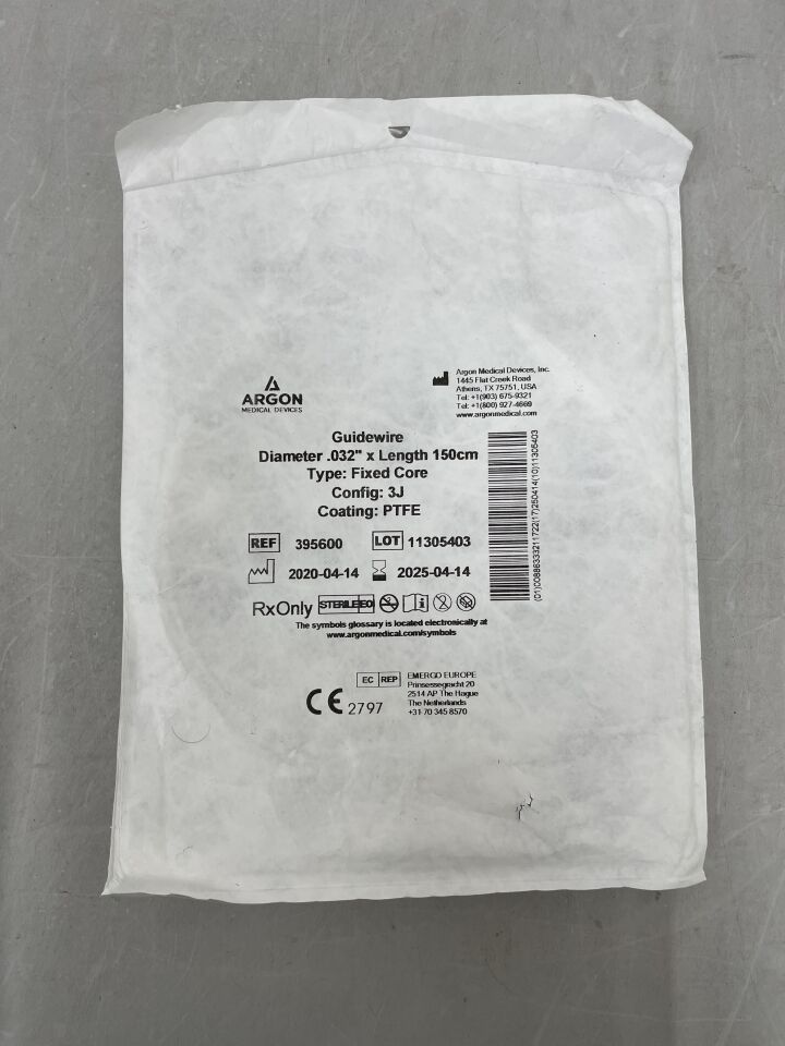 395600 - ARGON MEDICAL - Guidewire, 3J Fixed Core, .032" x 150cm, () - ( Expiry Date: )
