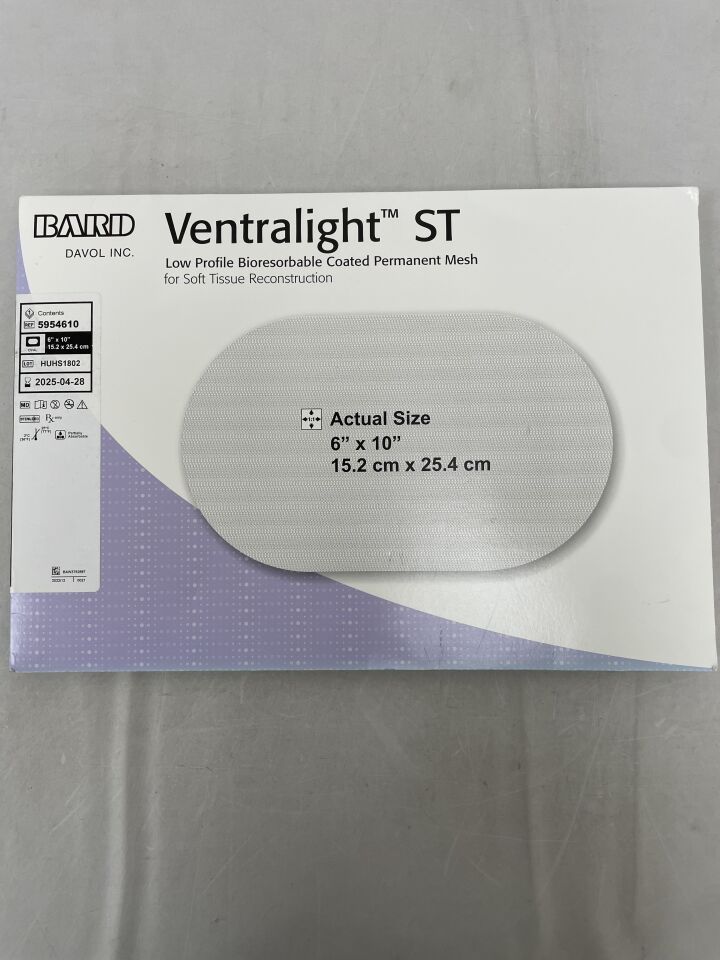 5954610 - BARD - Ventralight ST Mesh: 6" x 10" Oval, () - ( Expiry Date: )