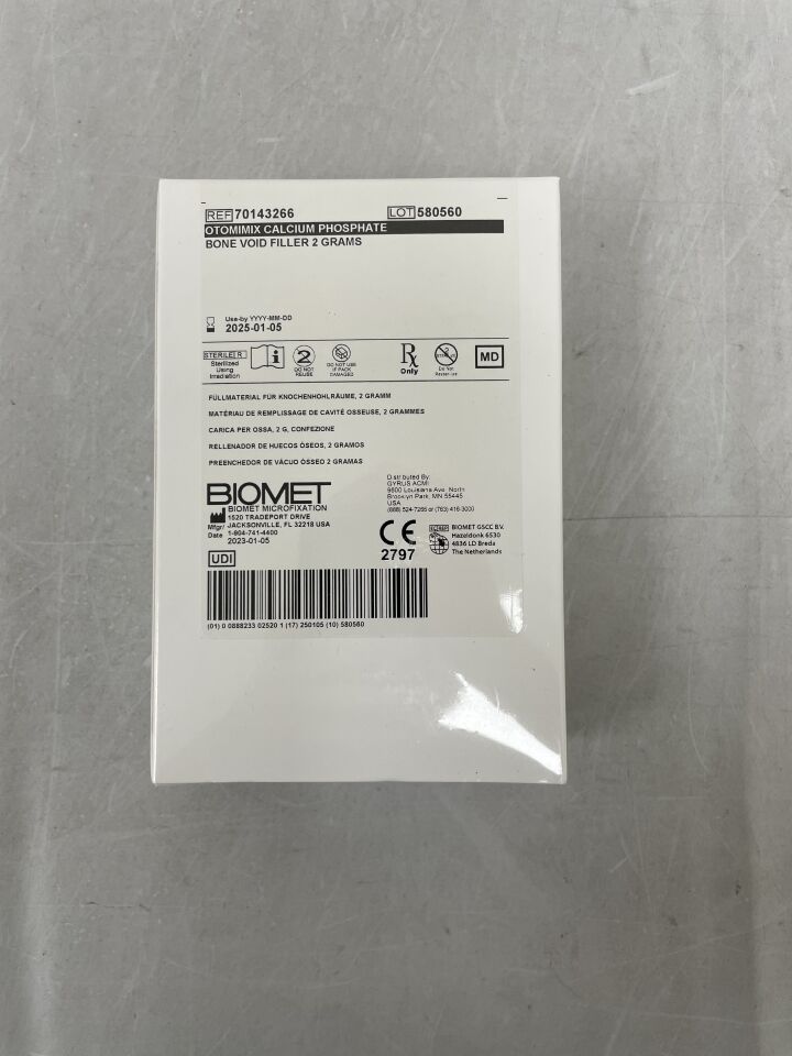 70143266 - BIOMET - Otomimix Calcium Phosphate Bone Void Filler 2 Grams , () - ( Expiry Date: )