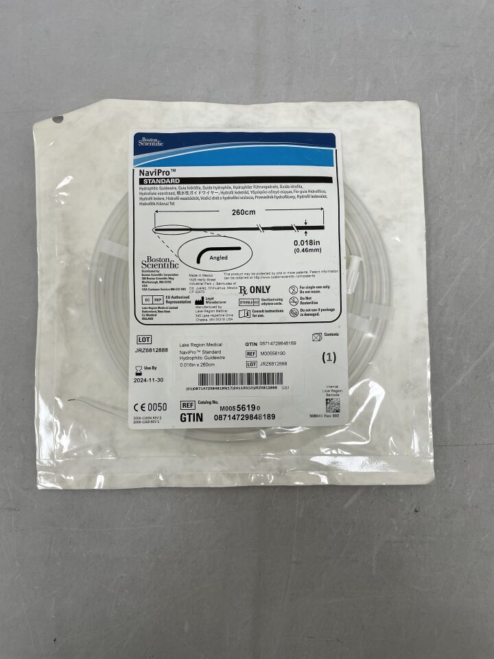 5619 - BOSTON SCIENTIFIC - NaviPro Hydrophilic Guidewire - Standard, Angled - .0.46mm x 260cm, () - ( Expiry Date: )