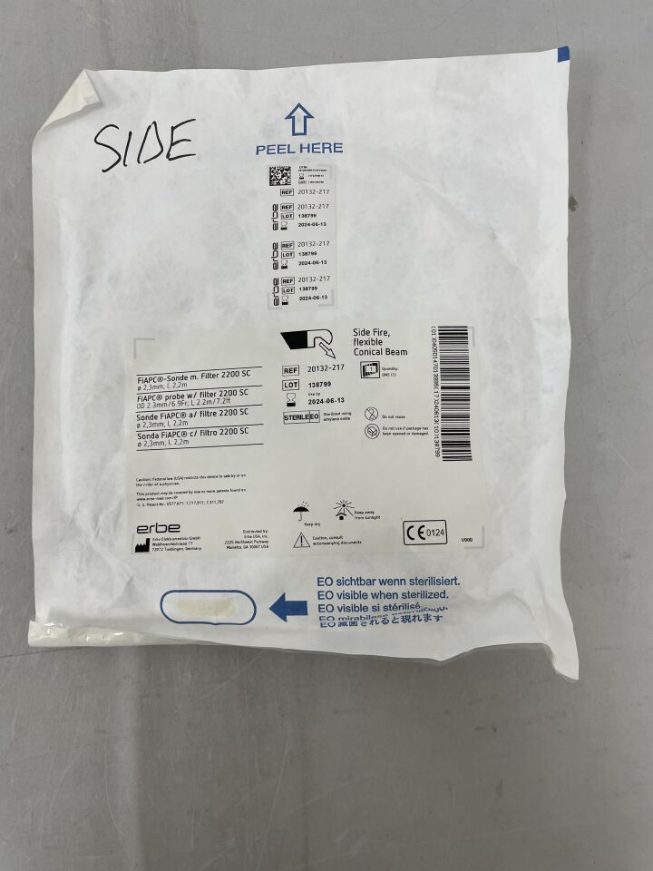 20132-217 - ERBE - 6.9F FiAPC Probe w/Filter 2200 SC, Side Fire, Flexible, Conical Beam, () - ( Expiry Date: )