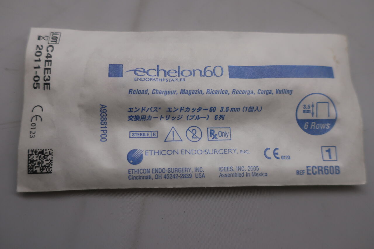 ECR60B - ETHICON - Echelon Endopath Stapler Reload, For 60 mm Endoscopic Staplers, Blue, () - ( Expiry Date: )