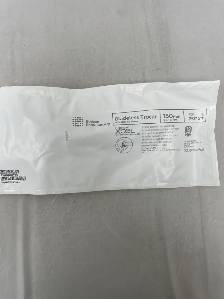 2B12XT - ETHICON - Endopath Xcel Stability Sleeve Bladeless Trocar, 12 dia. x 150 mm L Shaft, () - ( Expiry Date: )