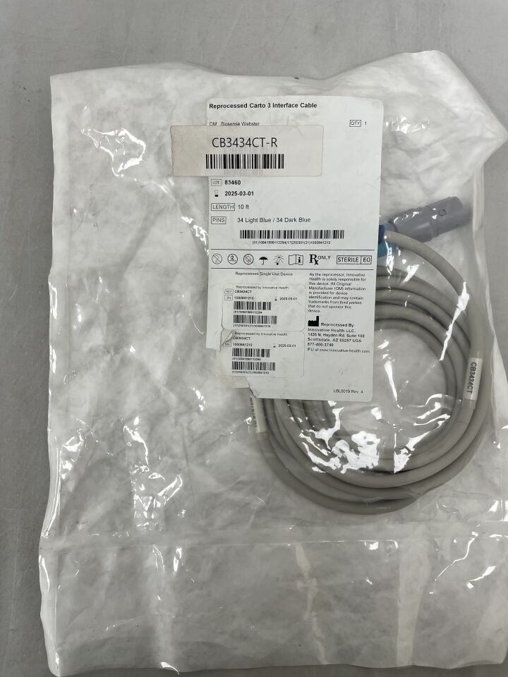 CB3434CTREP - INNOVATIVE HEALTH - BIOSENSE WEBSTER CARTO 3 System Interface Cable 10ft, () - ( Expiry Date: )