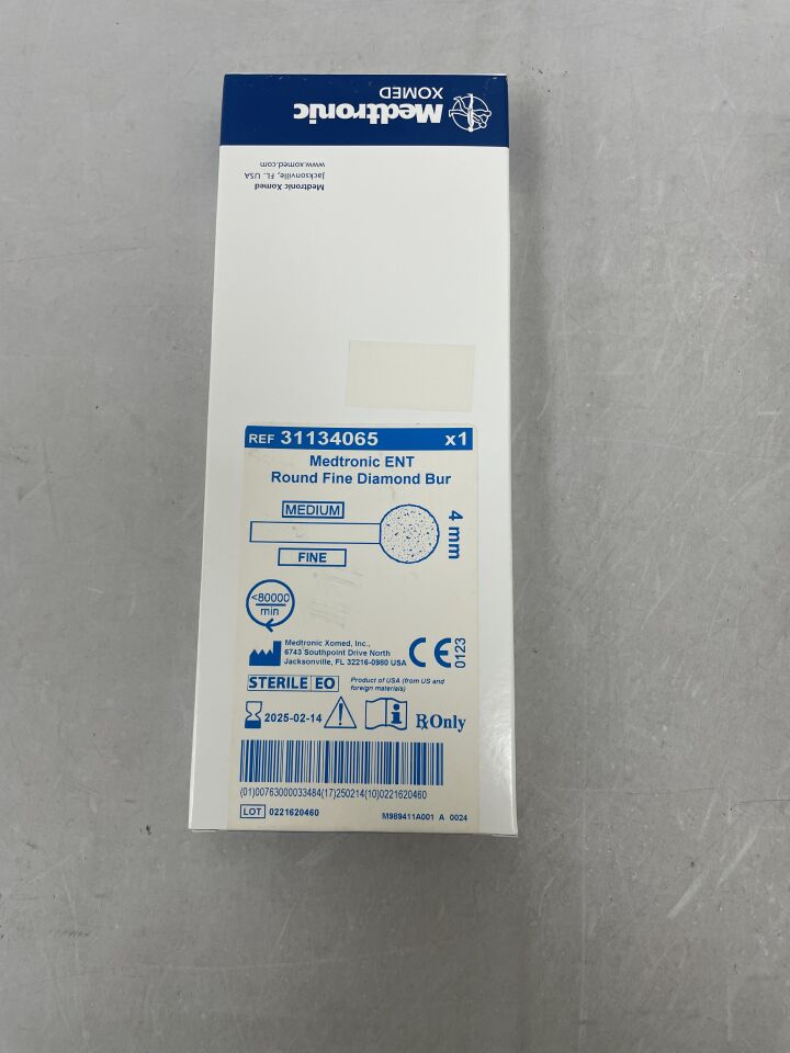 31134065 - MEDTRONIC - ENT Round Fine Diamond Bur, 4mm, () - ( Expiry Date: )