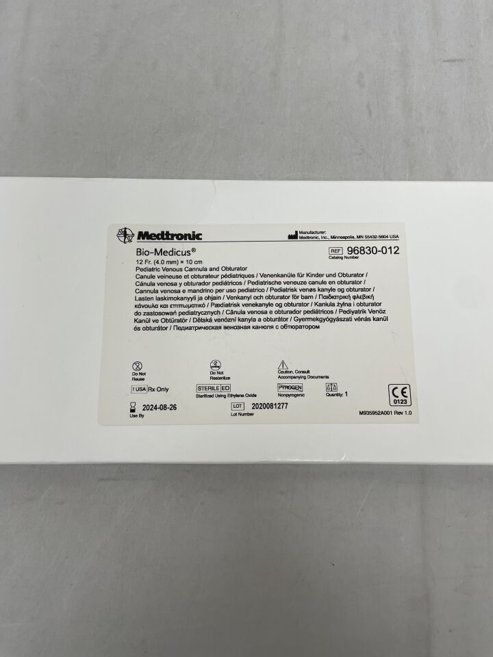 96830-012 - MEDTRONIC - Bio-Medicus 12F Femoral Venous Cannula & Obturator, () - ( Expiry Date: )