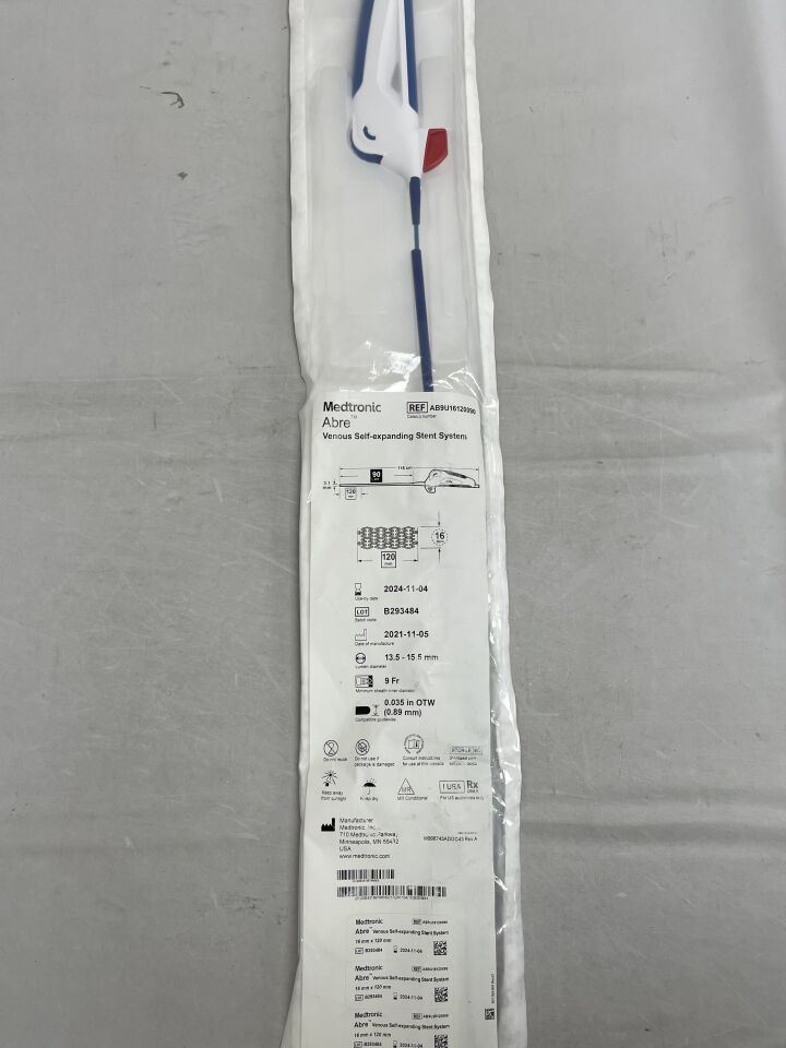 AB9U16120090 - MEDTRONIC - Abre Venous Self-Expanding Stent System - 9Fr x 16mm x 120mm, () - ( Expiry Date: )