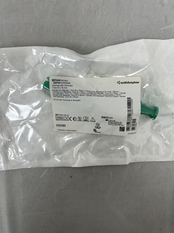 12421 - SMITH & NEPHEW - Universal Cannula Kit, 7 ID x 76 mm Length, Green, () - ( Expiry Date: )