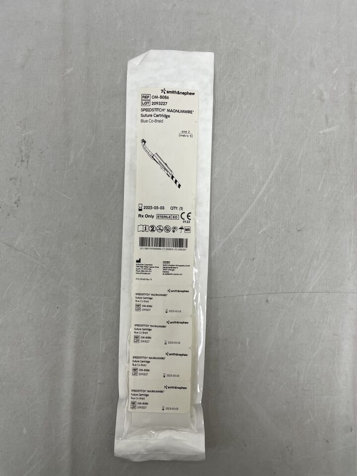 OM-8086 - SMITH & NEPHEW - SpeedStitch Magnum Wire Suture Cartridge, Blue Co-Braid, () - ( Expiry Date: )