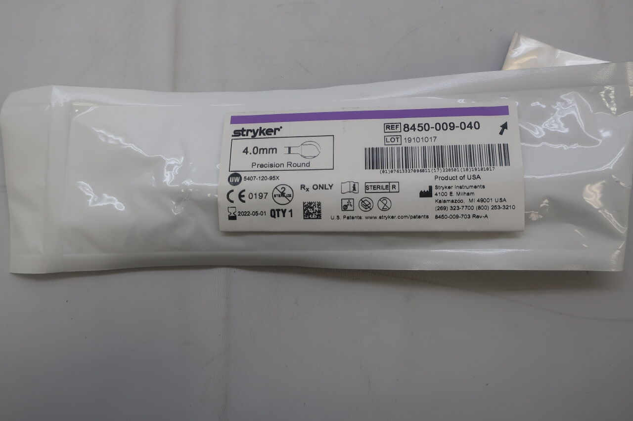 8450-009-040 - STRYKER - MIS 4.0mm Precision Round, Lilac, () - ( Expiry Date: )