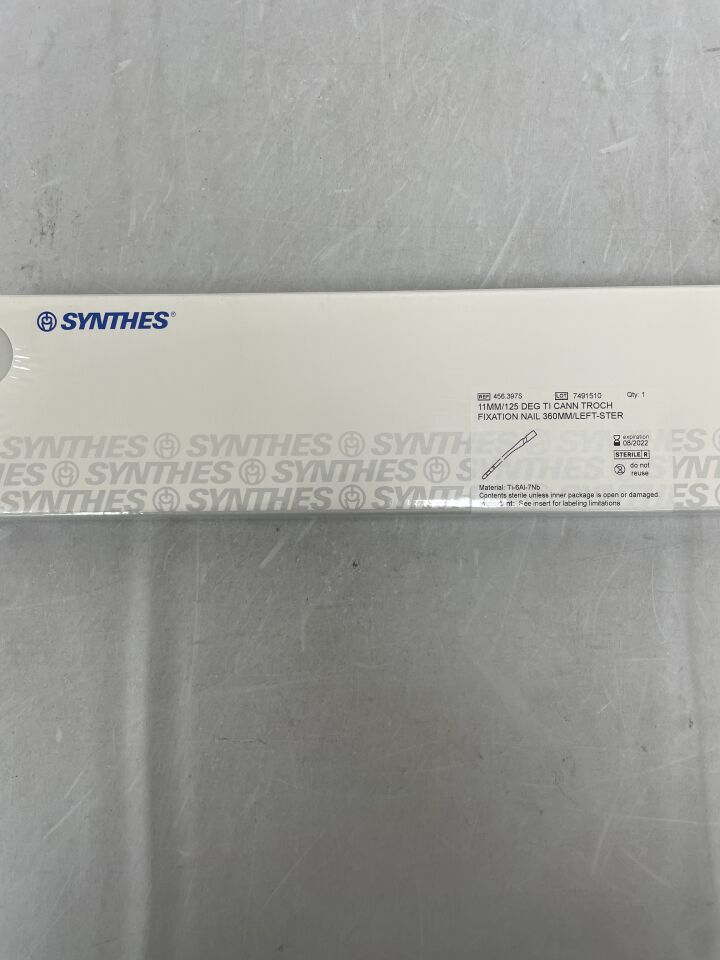 456.397S - SYNTHES - Titanium Alloy Left Cannulated Trochanteric Fixation Nail, 11 x 360mm, () - ( Expiry Date: )