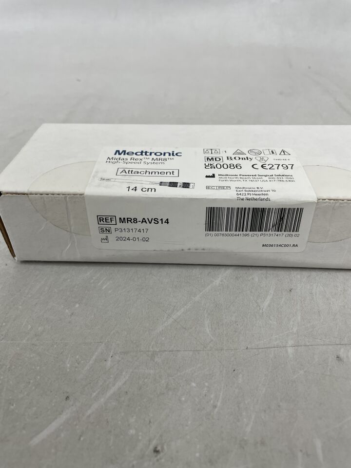 MR8-AVS14 - MEDTRONIC - Midas Rex MR8 Large Bore Straight Variable Attachment, 14 cm , ( ) - ( Expiry Date : )