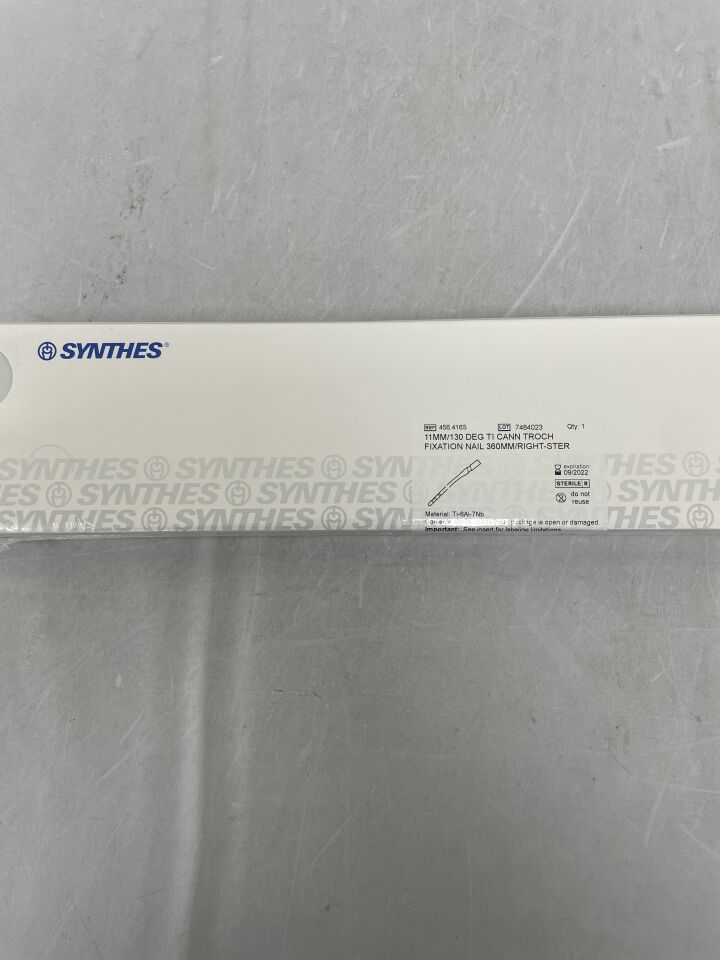 456.416S - SYNTHES - Titanium Alloy Right Cannulated Trochanteric Fixation Nail, 11 x 360mm, () - ( Expiry Date: )