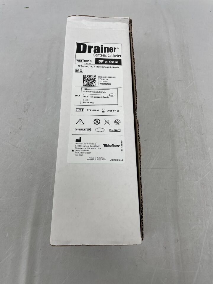 8810 - TELEFLEX - Drainer Centesis Catheter 5F x 9cm / 19G x 11cm Echogenic, () - ( Expiry Date: )