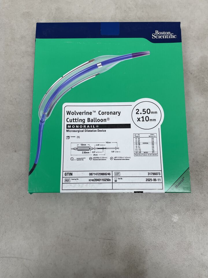 3940110250 - BOSTON SCIENTIFIC - Wolverine Coronary Cutting Balloon Monorail Microsurgical Dilatation Device, 2.50mm x 10mm, () - ( Expiry Date: )