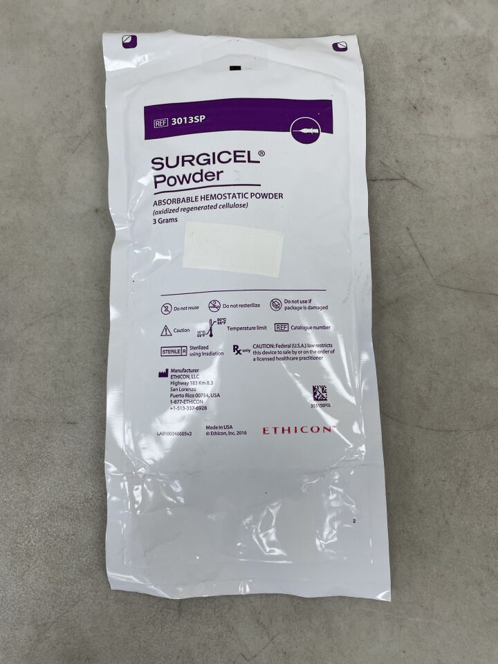3013SP - ETHICON - Surgicel Powder Absorbable Hemostat, 3 g, () - ( Expiry Date: )