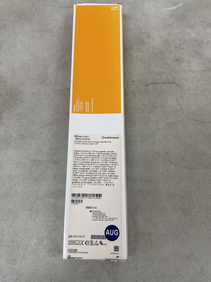 14859 - SMITH & NEPHEW - Cannu-Flex Silk 1.5 Guide Wire, Blunt Tip, 1.5mm x 305mm, (BX/1) - ( Expiry Date: 2025-08-20 )