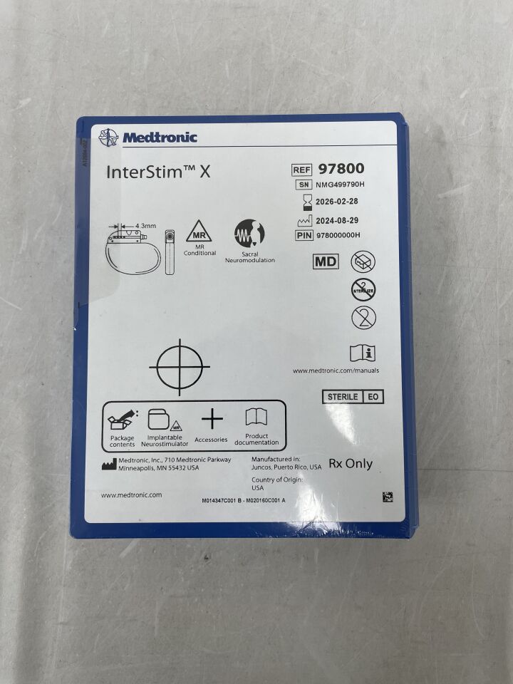 97800 - MEDTRONIC - InterStim X Recharge-Free Implantable Neurostimulator for Bladder & Bowel Control , ( ) - ( Expiry Date : )