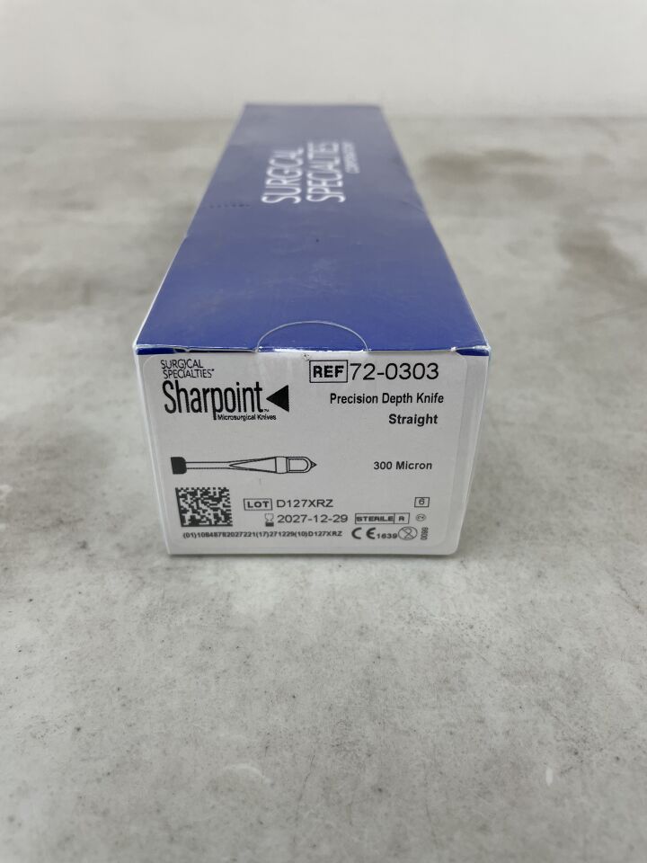 72-0303 - SURGICAL SPECIALTIES - Sharpoint Precision Depth Knives, 300 μm straight, full handle , ( ) - ( Expiry Date : )