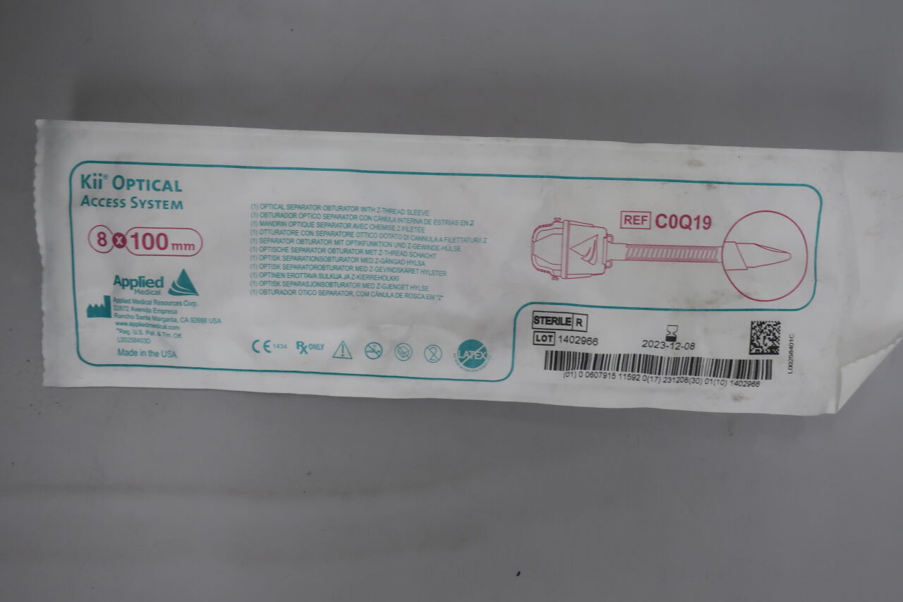 C0Q19 - APPLIED MEDICAL RESOURCES - kii optical access system, z-thread 8mm x 100mm, (EA) - ( Expiry Date: 2025-02-07 )